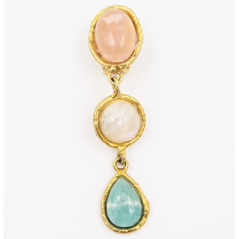 Dangle Cascade 3 Stone Earring Amazonite