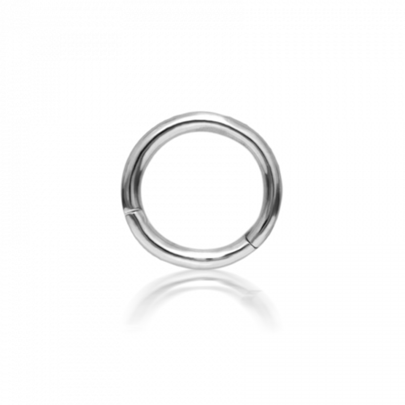 6.5mm Plain Gold Hoop Earring White Gold