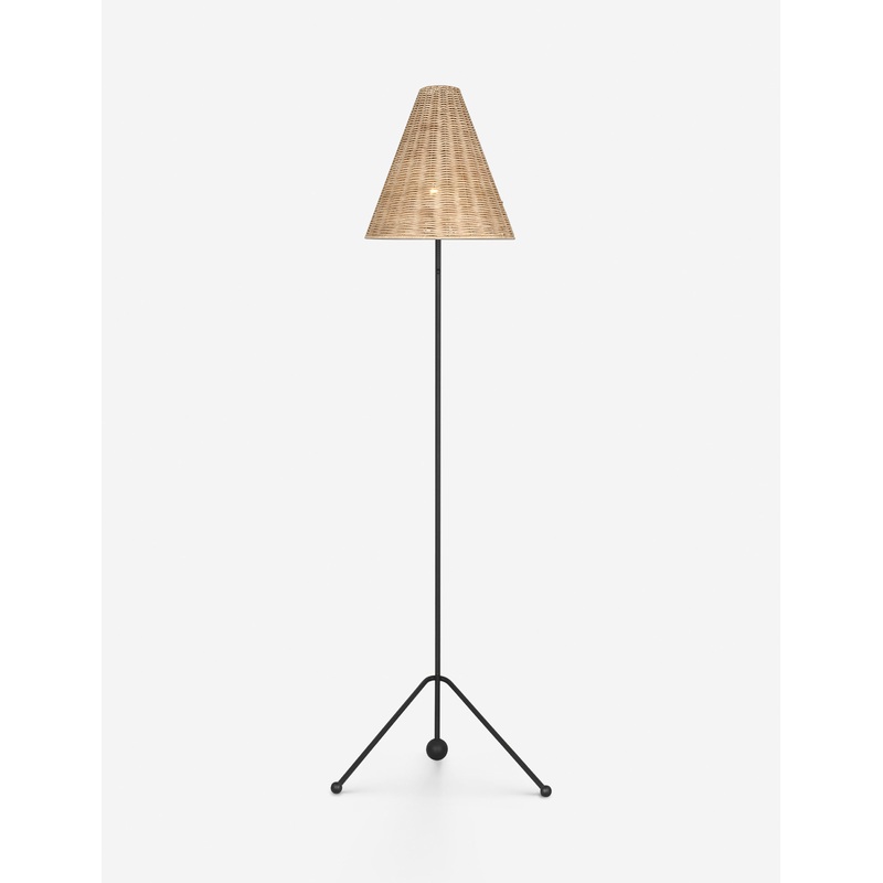 Appling Floor Lamp Black and Natural