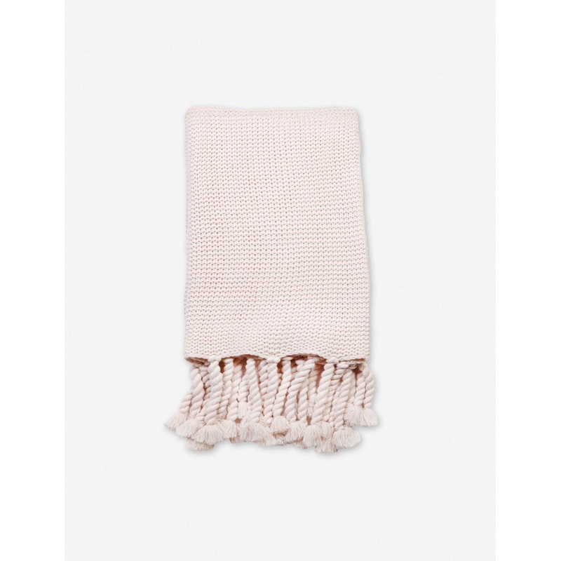 Trestles Chunky Knit Throw by Pom Pom at Home White