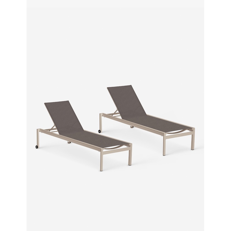 Batton Indoor / Outdoor Chaise (Set of 2) White