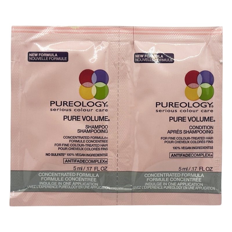 [Sample 0.34 oz] Pureology PURE VOLUME Shampoo & Conditioner Duo