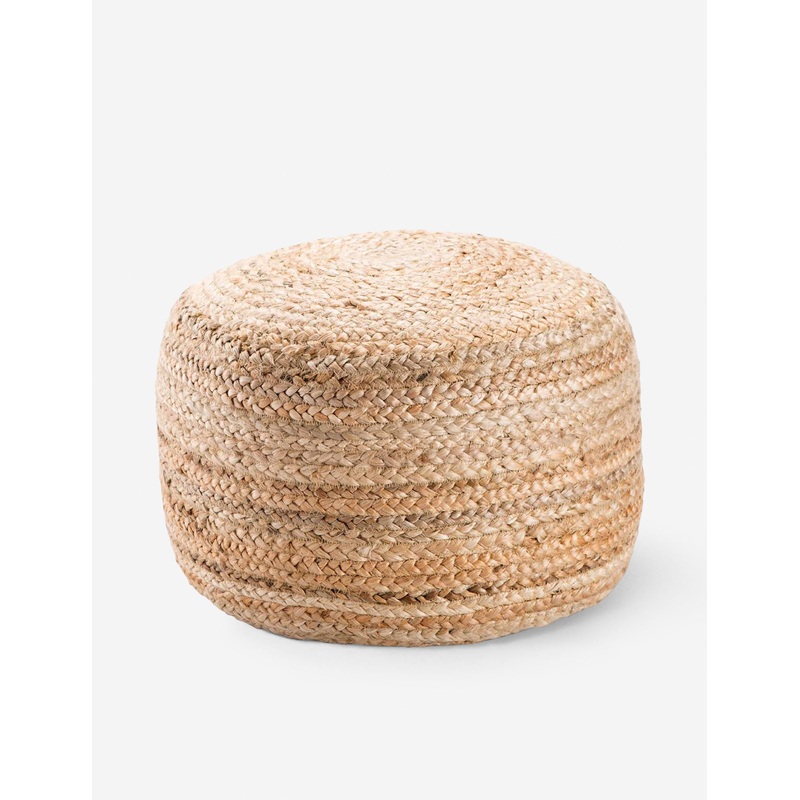 Patan Round Pouf, Natural