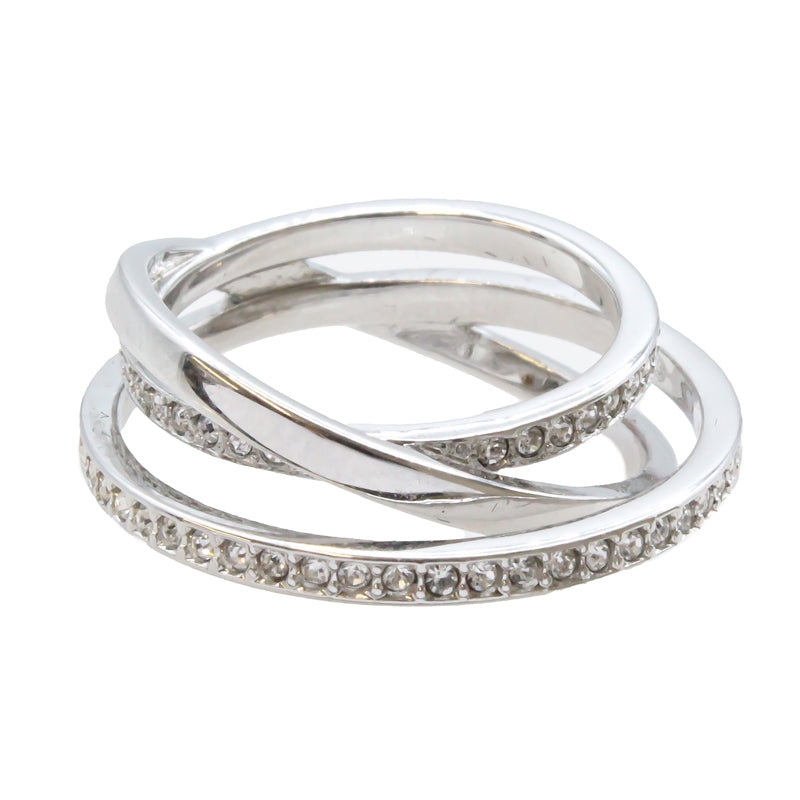 Swarovski Triple Circle Crystal Ring Size 52