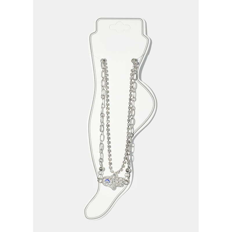 Hamsa Hand Anklet Gold