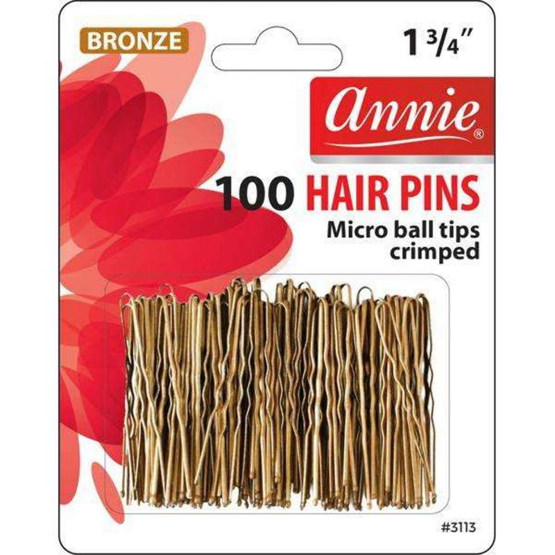 ANNIE-100 HAIR PINS-12PC BRONZE (12 PCS)