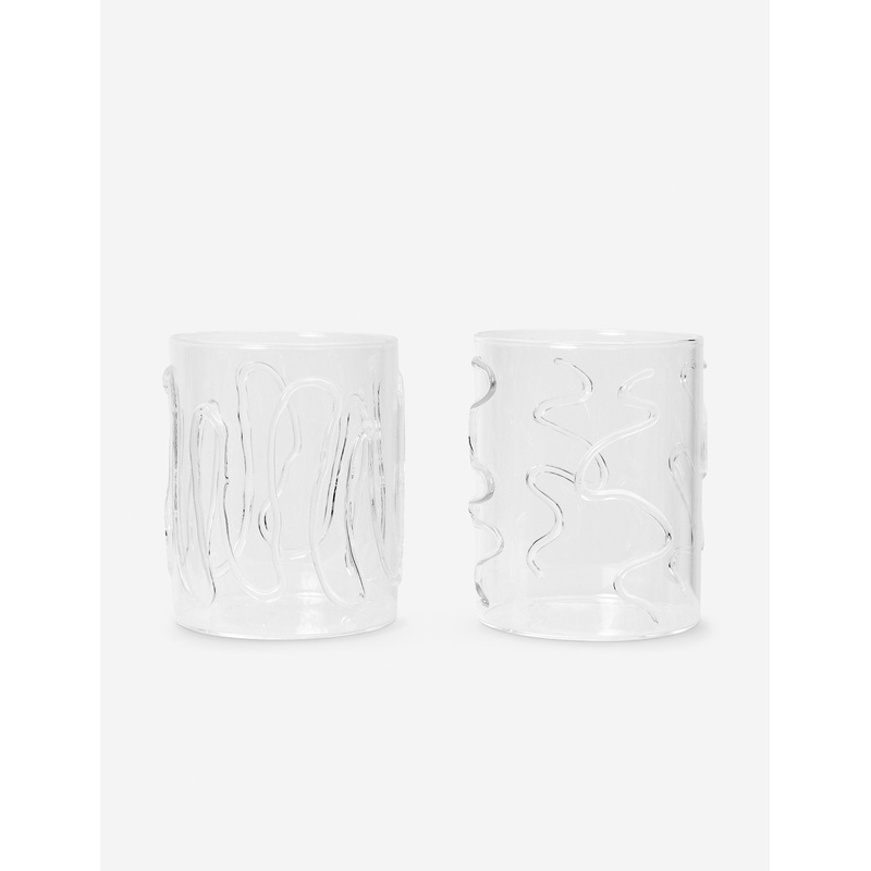 Doodle Glasses (Set of 2) by Ferm Living Tall