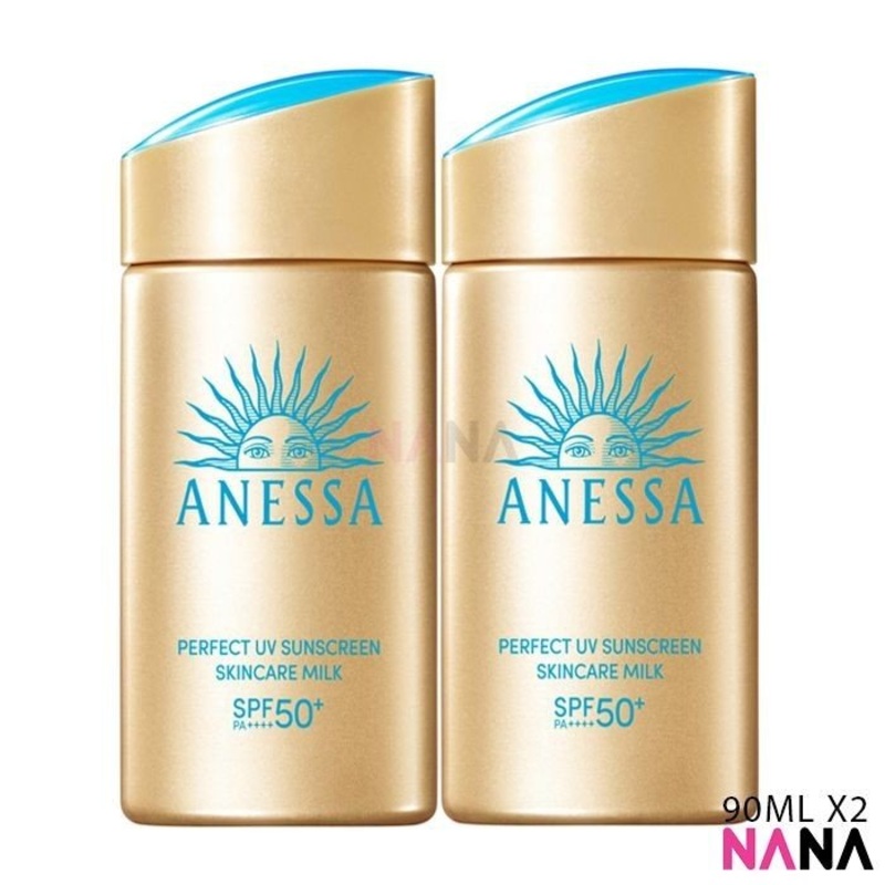 SHISEIDO Anessa Perfect UV Sunscreen Skincare Milk SPF50+ PA++++ 90ml x2