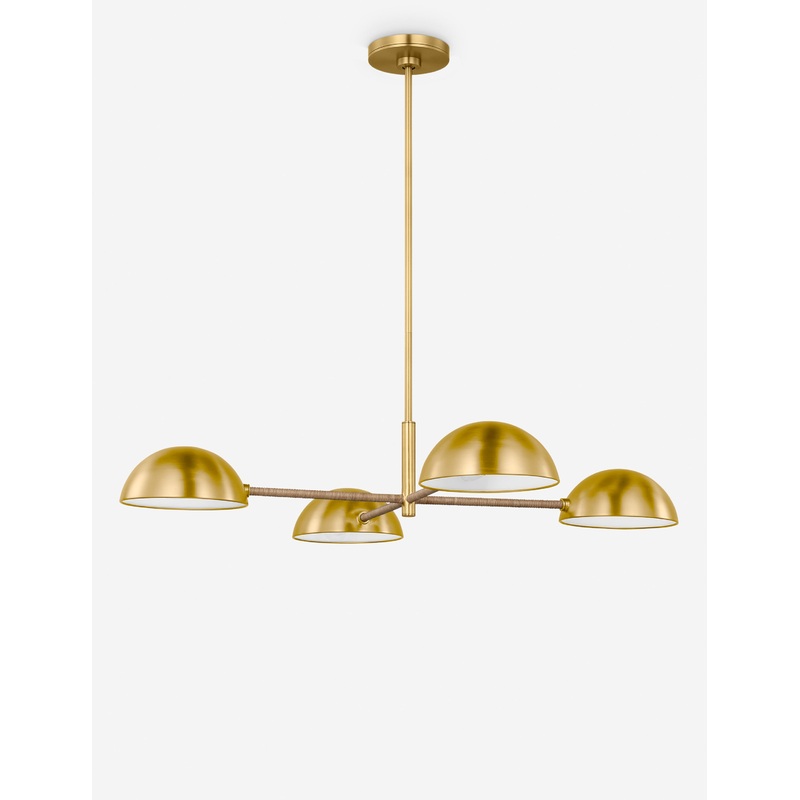 Balleroy Chandelier by Christiane Lemieux Burnished Brass 36.75″Dia