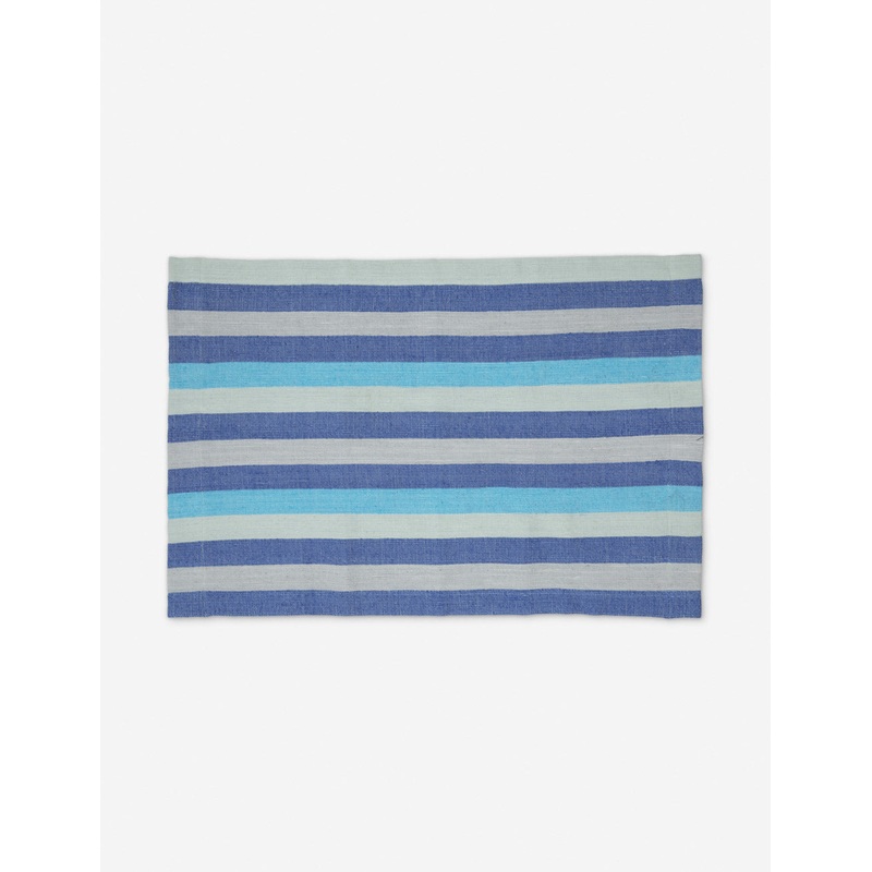 Turkana Bath Mat by Bol Road Textiles Azure