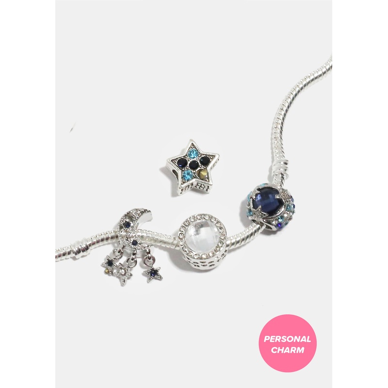 Miss A Bead Charm – Moon and Stars Blue Star