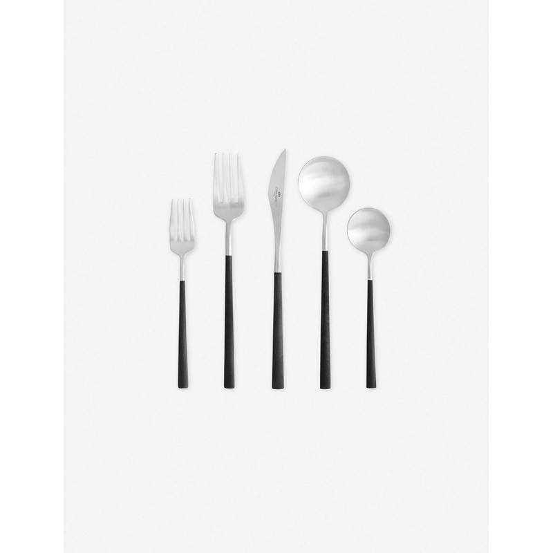Mito Flatware 5-Piece Set by Costa Nova Black
