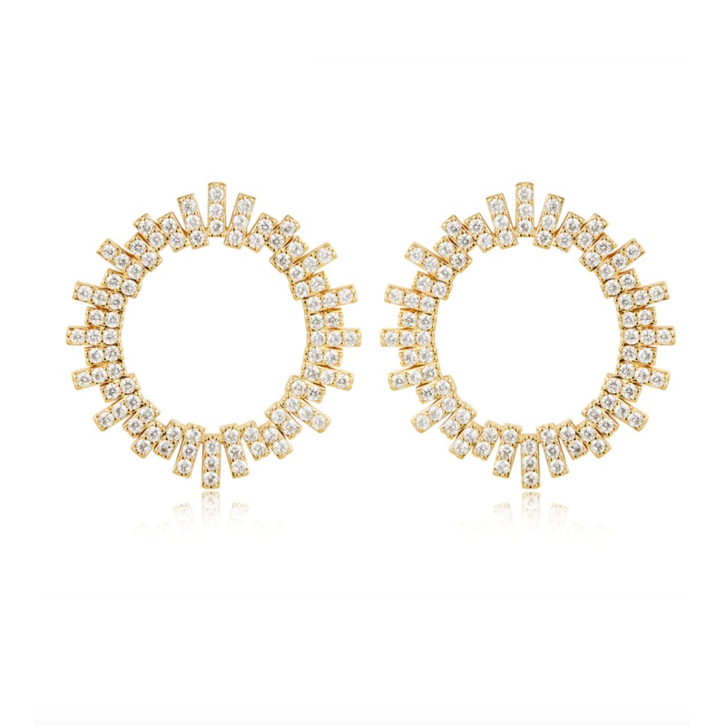 THE PAVE RAY EARRINGS- GOLD