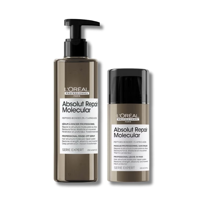 L’Oral Professionnel Absolut Repair Molecular Rinse Off Serum Treatment Conditioner 250ml & Leave in Mask 100ml