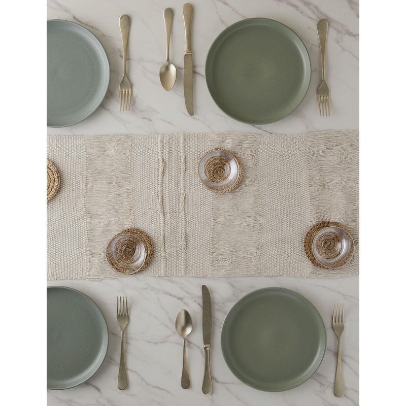 Threads Table Runner by Tallo de Olivo Natural