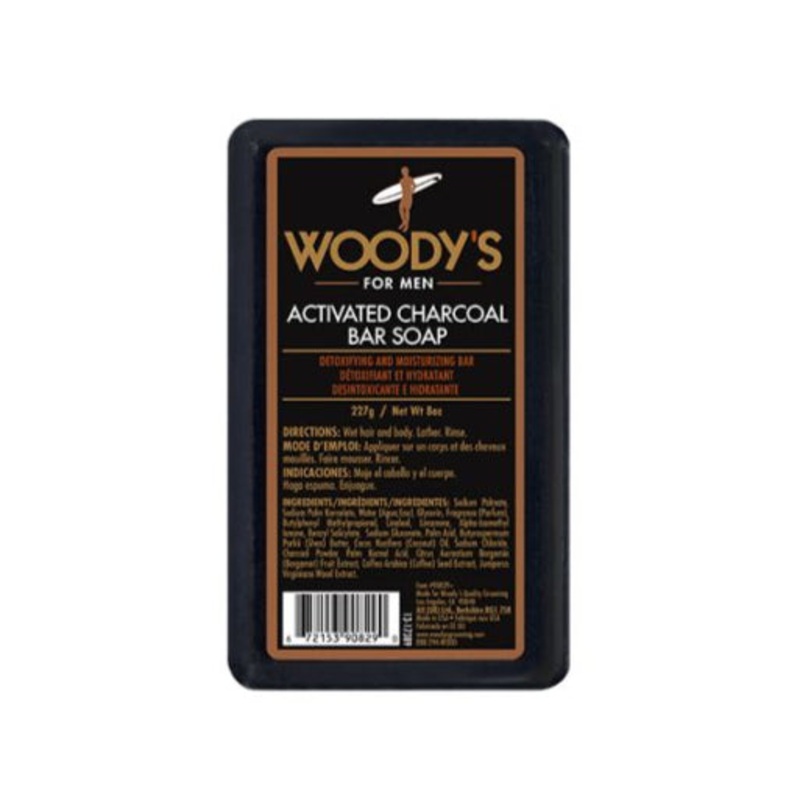 Woody’s Activated Charcoal Bar Soap for Men 8 oz.